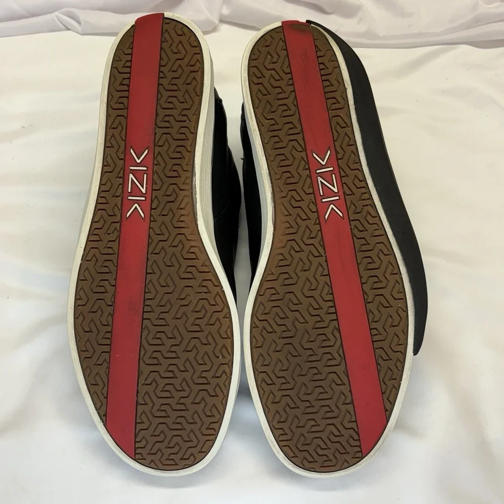 Kizik New York Slip On Sneakers Men's US 13 W Black Leather‎ Shoes Skate Moto